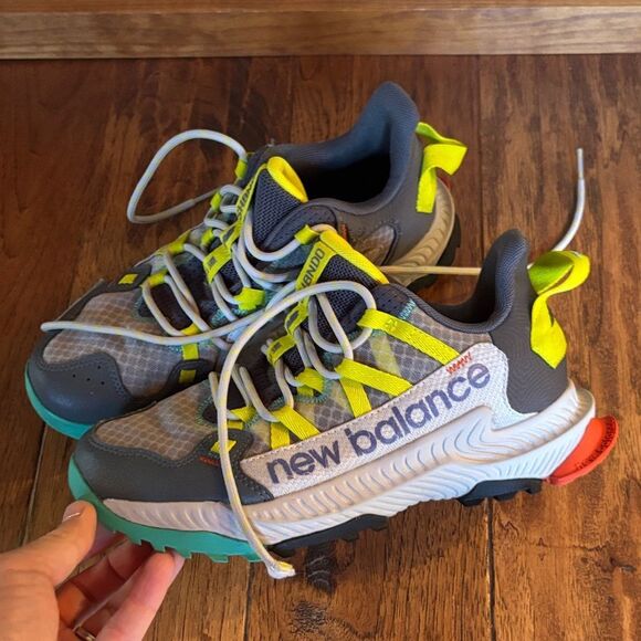 New Balance Shando Gray and Neon Sneakers - Picture 2 of 13